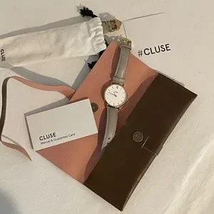 Cluse | Accessories | Cluse Womens Watch Minuit Gray Leather 